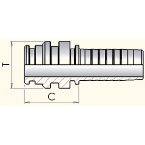 Фитинг DN 25 Staplelock SAE J1467 d=30.9 STECK 39 для навивочных рукавов