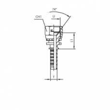 Фитинг DN 10 JIC (Г) 3/4