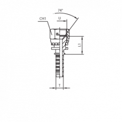 Фитинг DN 10 JIC (Г) 3/4