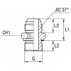 Штуцер FE JIC 1.1/16" BSP 3/4"
