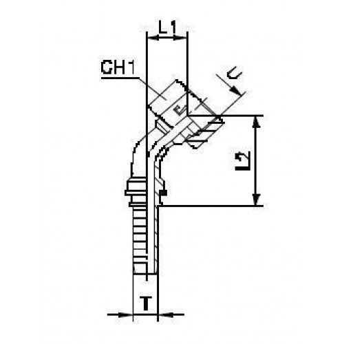 Фитинг DN 16 ORFS (Г) 1.3/16 (45)