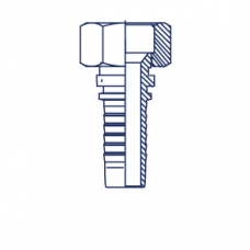 Фитинг DN 06 DKI (Г) 14x1.5 (90)накидная гайка
