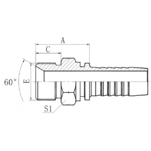 Фитинг DN 12 BSP (Ш) 5/8