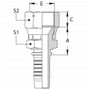 Фитинг DN 10 JIS 16x1.5 (45) (1 шестигранник)