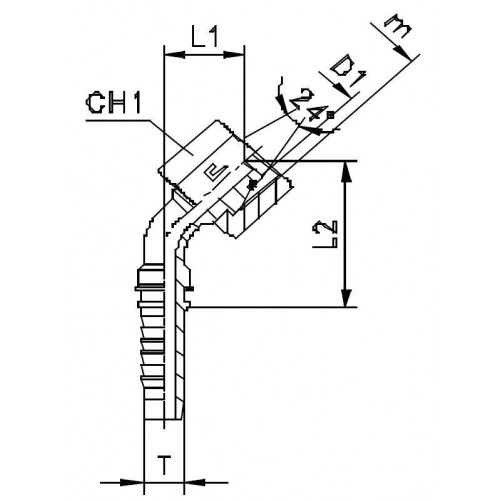 Фитинг DN 08 DKO-S (Г) 20x1.5 12 (45)
