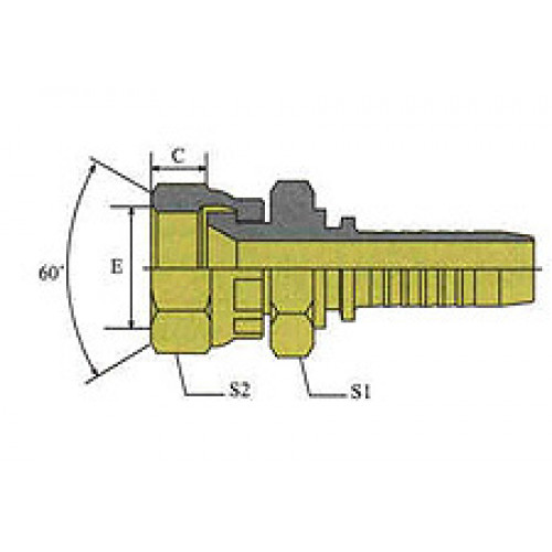 Фитинг DN 32 JIS METRIC 36x1.5
