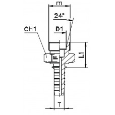 Фитинг DN 12 DKO-S (Ш) 24x1.5 16