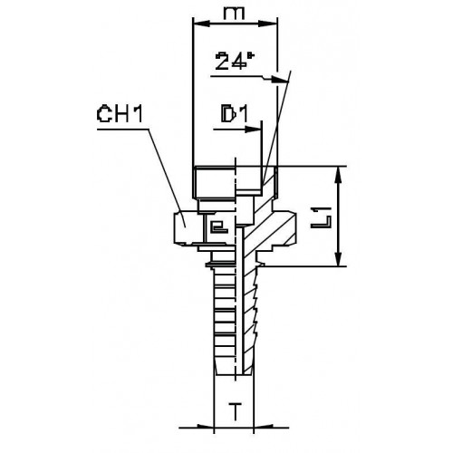 Фитинг DN 12 DKO-S (Ш) 24x1.5 16