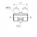 Соединение P D20-D16 ORFS 1.3/16 - ORFS 1 редукционное Соединение P D20-D16 ORFS 1.3/16 - ORFS 1 редукционное