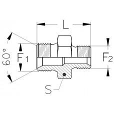 Соединение P BSP 1/2" BSP 1/4"
