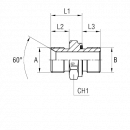 Штуцер FE BSP 1/2 Штуцер FE BSP 1/2
