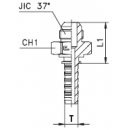 Фитинг DN 12 JIC (Ш) 1.1/16 Фитинг DN 12 JIC (Ш) 1.1/16