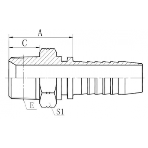 Фитинг DN 12 BSPT 3/8