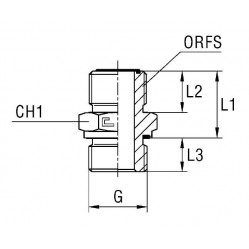 Штуцер FE ORFS 1.7/16" BSP 1/4"