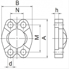 Комплект скоб AFS602B 3/4 (2 шт.)