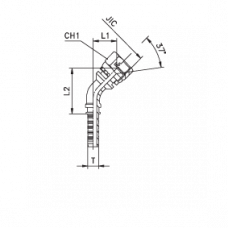 Фитинг DN 06 JIC (Г) 1/2 (45)