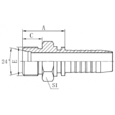 Фитинг DN 10 DKO-L (Ш) 22x1.5 15