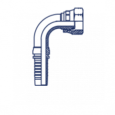 Фитинг DN 12 DKO-S (Г) 22x1.5 14 (90)накидная гайка