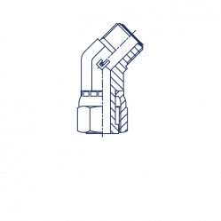 Соединение FN45 ORFS 1.3/16" D18-20 (обжатая гайка)