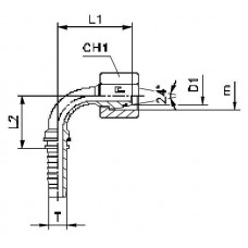 Фитинг DN 12 DKO-L (Г) 26x1.5 18 (90)